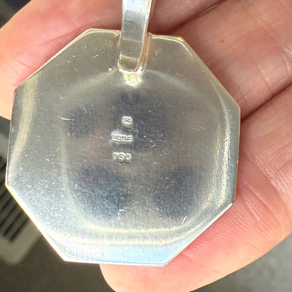 Designer SLANE ~JUMBO 18K GOLD BEE π Enhancer Pendant Sterling Silver 18g RARE! - Picture 4 of 16